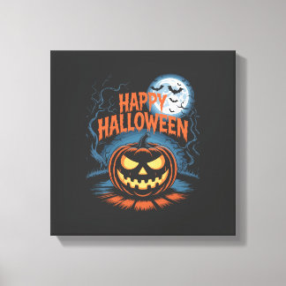 Toile Citrouille d'Halloween effrayante Jack O Lantern