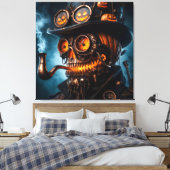 Toile Citrouille Jack-O-Lantern Steampunk Gothique Hallo (Insitu(Chambre))