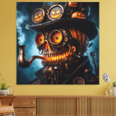 Toile Citrouille Jack-O-Lantern Steampunk Gothique Hallo (Insitu(Salon))