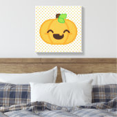 Toile Citrouille Kawaii Jack-o'-lantern enrobée (Insitu(Chambre))
