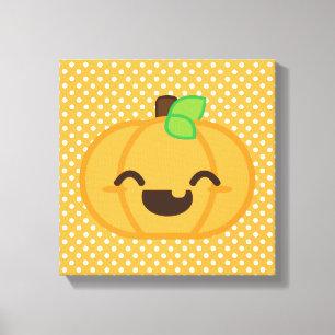 Toile Citrouille Kawaii Jack-o'-lantern enrobée
