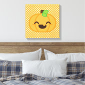 Toile Citrouille Kawaii Jack-o'-lantern enrobée (Insitu(Chambre))