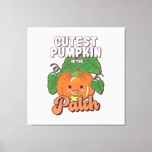 Toile citrouille mignon dans le patch