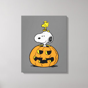 Toile Citrouille Snoopy & Woodstock
