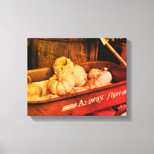 Toile Citrouilles Dans Le Vieux Wagon Sepia Vintage Dist