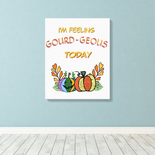 Toile Citrouilles d'automne gourdes (Insitu (Plancher de Bois))