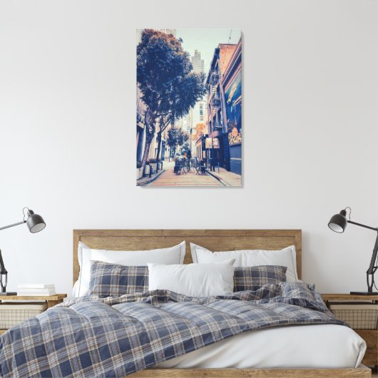 Toile City Alleyway avec Café (Insitu(Chambre))
