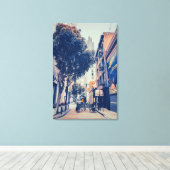 Toile City Alleyway avec Café (Insitu (Plancher de Bois))