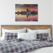 Toile City Skyline Dusk (Insitu(Chambre))