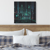 Toile Cityscape Cybernétique Futuriste (Insitu(Chambre))