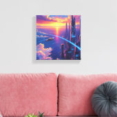 Toile Cityscape futuriste (Insitu(Salon))