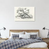 Toile Civet avec Cockerel de 'Histoire des Quadrupeds' (Insitu(Chambre))