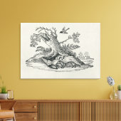 Toile Civet avec Cockerel de 'Histoire des Quadrupeds' (Insitu(Salon))