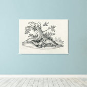 Toile Civet avec Cockerel de 'Histoire des Quadrupeds' (Insitu (Plancher de Bois))