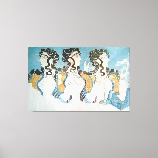 Toile Civilisation minoenne / 3 Femmes / Age de bronze / (Recto)