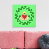 Toile Claddagh et entrelacs verts (Insitu(Salon))