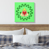 Toile Claddagh et entrelacs verts (Insitu(Chambre))