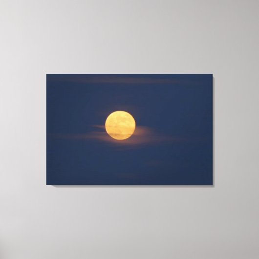 Toile Clair de lune romantique Aquarelle Œuvre d'art ori (Recto)