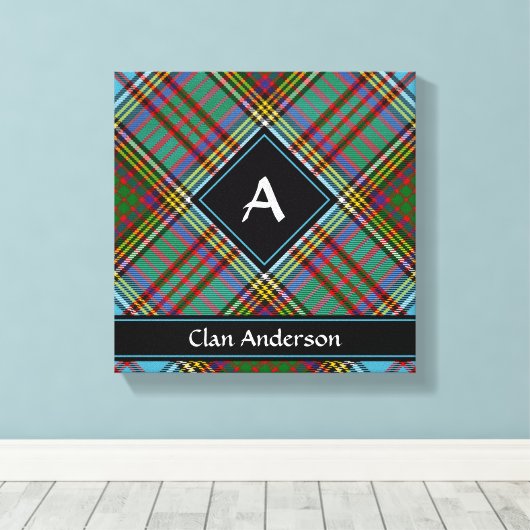 Toile Clan Anderson Tartan Canvas Imprimer (Insitu (Plancher de Bois))