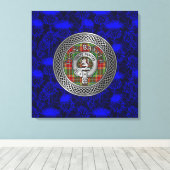 Toile Clan Baxter Crest & Tartan Knot sur le chardon (Insitu (Plancher de Bois))