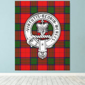 Toile Clan Donnachaidh (Robertson) Crest & Tartan (Insitu (Plancher de Bois))
