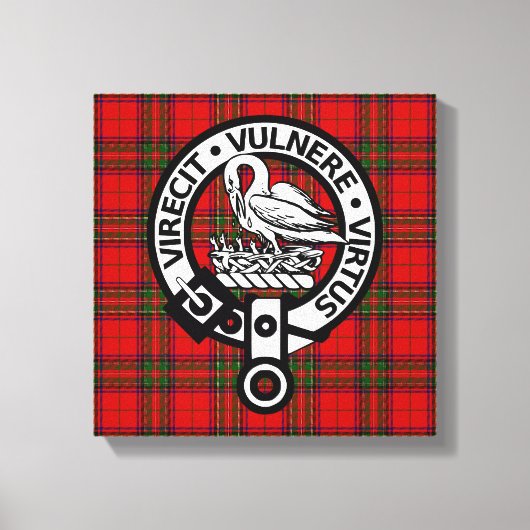 Toile Clan écossais Stuart Tartan et Crest (Recto)