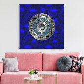 Toile Clan Fergusson Crest & Tartan Knot sur le chardon (Insitu(Salon))