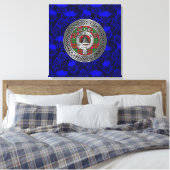 Toile Clan Grant Crest & Tartan Knot sur le chardon (Insitu(Chambre))