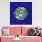 Toile Clan Kennedy Crest & Tartan Knot sur Thistle (Insitu(Salon))