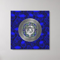 Clan MacLaren Crest & Tartan Knot sur le chardon