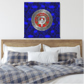 Toile Clan Morrison Crest & Tartan Knot sur le chardon (Insitu(Chambre))