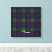 Toile Clan Nixon Plaid Scottish kilt tartan (Insitu (Plancher de Bois))
