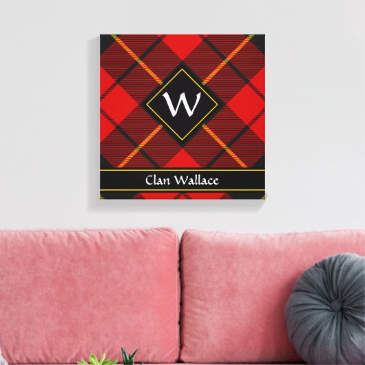 Toile Clan Wallace Tartan Tartan (Insitu(Salon))