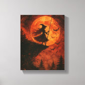 Toile Clapet de la Sorcière et de la Lune | Halloween éf (Recto)