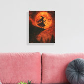 Toile Clapet de la Sorcière et de la Lune | Halloween éf (Insitu(Salon))