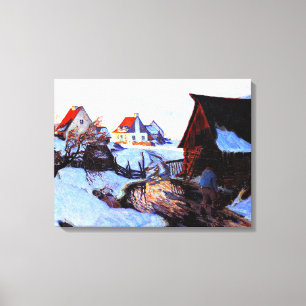 Toile Clarence Gagnon - début du matin en mars