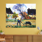 Toile Clarence Gagnon, Fall Scene, Baie-Saint-Paul, (Insitu(Salon))