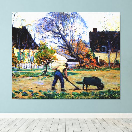 Toile Clarence Gagnon, Fall Scene, Baie-Saint-Paul, (Insitu (Plancher de Bois))