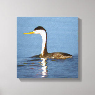Toile Clark's Grebe Painting - Art original pour les ois