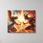 Toile Clash céleste : Rouge et or (Recto)