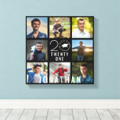 Toile Classe Année École 8 Photo Collage Graduation Noir (Insitu (Plancher de Bois))