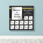 Toile Classe de diplôme de | Photos K-12 | Noir & Or (Insitu (Plancher de Bois))