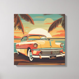 Toile Classic rétro poster de voiture vintage