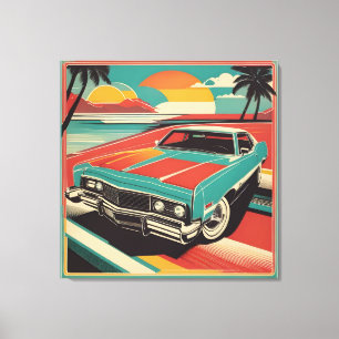 Toile Classic rétro poster de voiture vintage