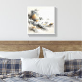 Toile Classical Chinese Ink Wash Clouds - Elegant Grey a (Insitu(Chambre))