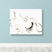 Toile Classics Zen - Gibon Sengai - Pointing Hotei (Insitu (Plancher de Bois))