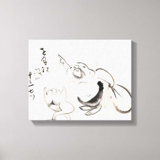 Toile Classics Zen - Gibon Sengai - Pointing Hotei (Recto)