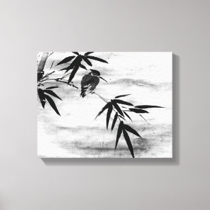 Toile Classics Zen - Sesshu - Oiseau et Bambou