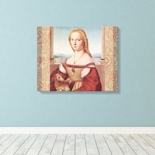 Toile Classique Raphael Lady et Unicorn (Insitu (Plancher de Bois))