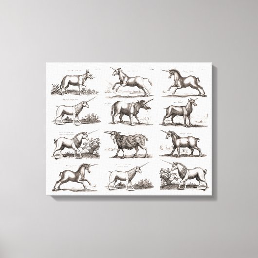 Toile Classique Unicorne Antique Mythique Magie Créature (Recto)